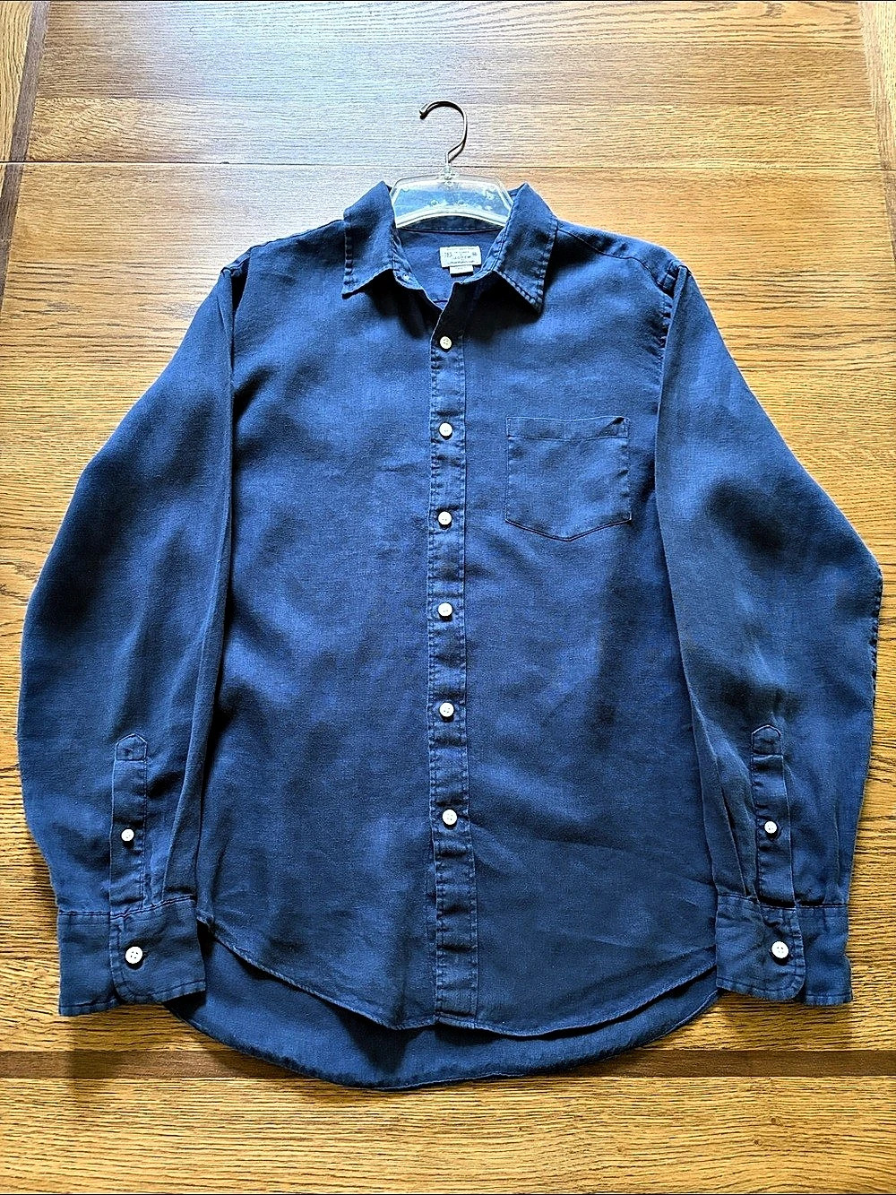 J.Crew Tailored Linen Shirt Blue Medium